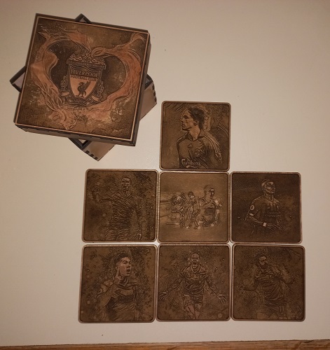 SOCCER COASTERS WITH BOX