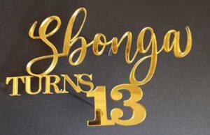 PERSPEX CAKE TOPPERS